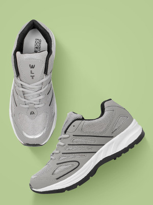 asian Bullet-02 Latest Stylish Casual sport shoes running shoes Lace up Lightweight Running Shoes For Men(Grey, Black , 9)