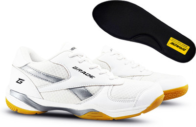Grade FLEX Squash Shoes For Men(White , 7)