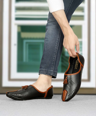 Empeno Stylish/Party Wear/Casual/Light Weight/Trending/Fancy Mojaris For Men(Black , 9)
