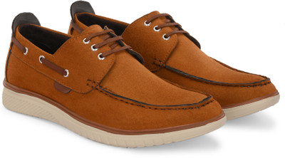 Server Men's PU Synthetic Leather Casuals For Men(Tan , 8)