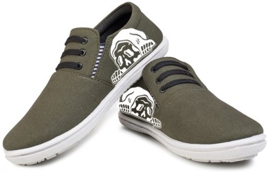 Kzaara Canvas Shoes For Men(Olive , 3)