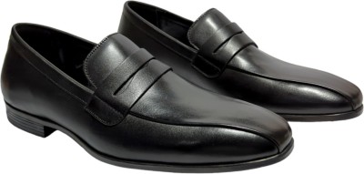 Feet First Genuine Leather Casual Slip-on Loafer Loafers For Men(Black)