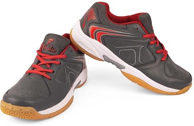 Frolic SMASH Badminton Shoes For Men(Grey, Red)