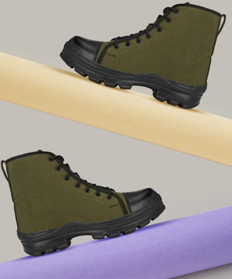 Para Commando Boots For Men(Olive , 11)