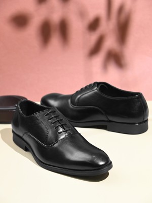 INVICTUS INVICTUS Men Solid Colour Oxford Formal Lace Up Shoes Oxford For Men(Black)