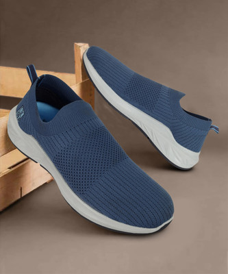 Paragon PUK3501GS Slip On Sneakers For Men Fashionable Sleek Daily Wear Trendy Slip On Sneakers For Men(Blue , 9)