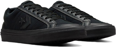 Converse Unisex Sport Casual Monochrome Low Top Sneakers For Men(Black , 7)