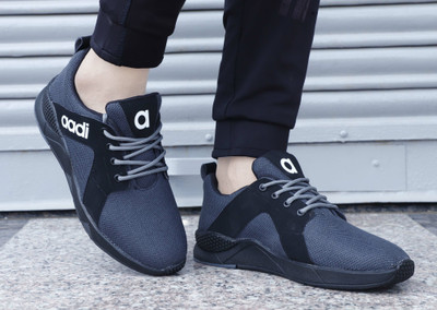aadi Running Shoes For Men(Black, Blue , 2)