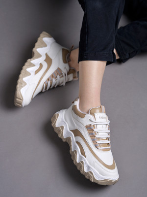 Stylestry Daily Wear Casual Sports Shoe Sneakers Casuals For Women & Girls Sneakers For Men(Tan , 7)