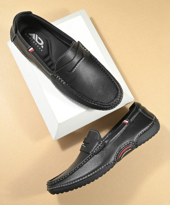 aadi Men's Comfortable Lightweight Fashionable Outdoor Slip On Casual Moccasins Loafers For Men(Black , 8)