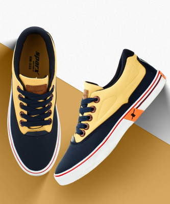 Sparx SM 322 | Stylish, Comfortable | Sneakers For Men(Navy, Yellow , 8 UK/India)