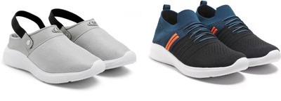 Face Stylish Sports Shoes for Men – Ideal for Running, Gym & Training Sneakers For Men(Navy, Black, Orange, Grey , 6)