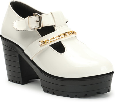 KILLER Women Heels(White , 6)