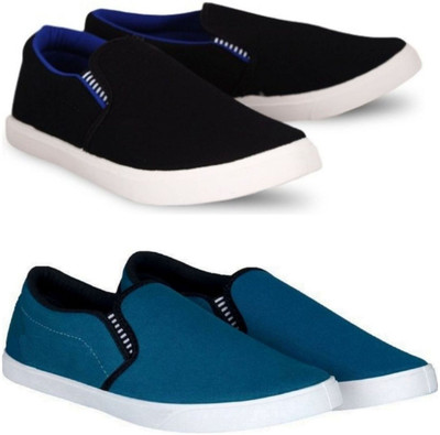Hotspot 2 Pair Combo Trendy & Stylish Loafers For Men(Multicolor , 7)