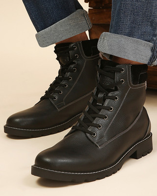 yoho Classic Men Boots 001 Boots For Men(Black , 8)