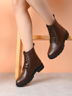 KILLER Brown Casual Boots For Women Boots For Women(Brown , 5)