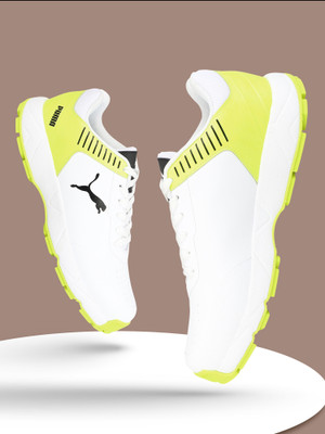 PUMA Scorer Cricket Shoes For Men(White , 8)