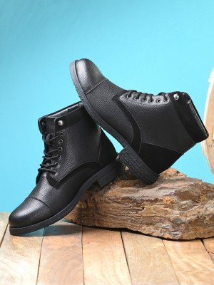 El Paso EP5952 Lightweight Comfort Summer Trendy Premium Stylish Boots For Men(Black)