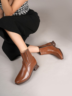 Roadster Boots For Women(Tan , 4)