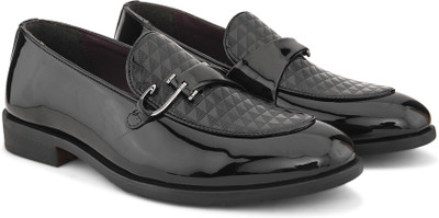 INVICTUS Comfortable Outdoor Synthetic Leather Slip-On Loafers For Men(Black , 8)
