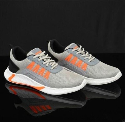 Jut Fire Training & Gym Shoes For Men(Orange, Grey , 7)