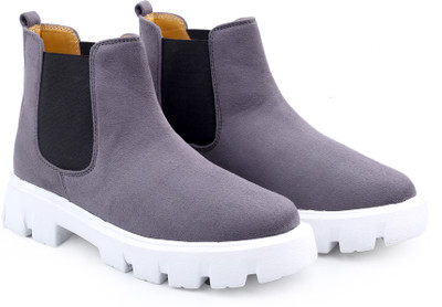 BXXY New Stylish Grey Casual Chelsea Boot And Ankle Boot For Men Casuals For Men(Grey , 7)
