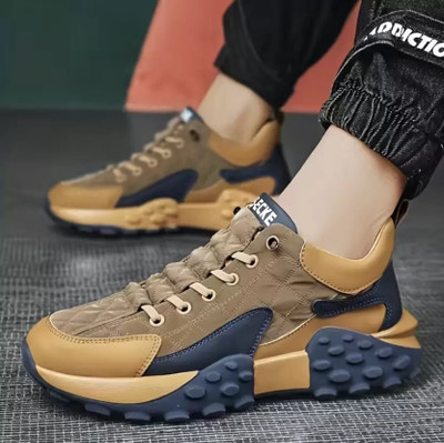 Vask Comfortable Premium Stylish Unique Trendy Popular KUS1996 Training & Gym Shoes For Men(Tan , 9)
