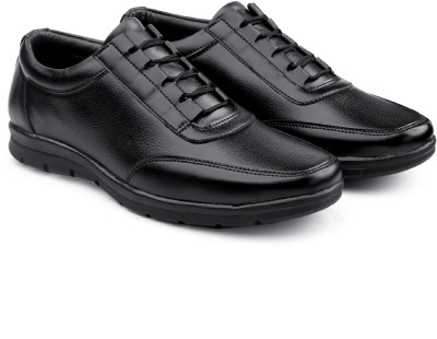 BXXY Men's New Stylish Causal Black Formal Lace-Up Oxfords shoes Casuals For Men(Black)