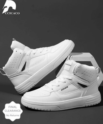 CCICACO luxury fashionable Stylish Light Weight Sneakers white Sneakers For Men(White , 10)