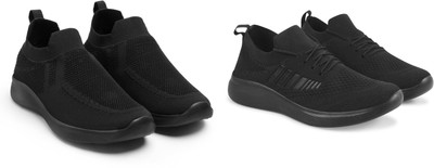 Face Stylish Sports Shoes for Men – Ideal for Running, Gym & Training Sneakers For Men(Black, Black , 10)
