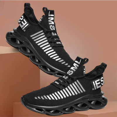 Orvax Running Shoes For Men(Black , 7)