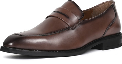 LOUIS STITCH Mens Russet Tan Formal Slipon Mocassin Shoes for Men (SXMCTN) - UK 12 Mocassin For Men(Tan , 12)