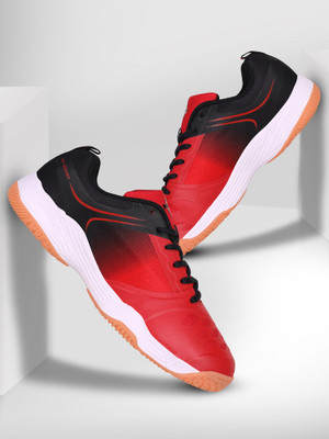 NIVIA Hy Court 2.0 Badminton Shoes For Men(Red, Black , 9)