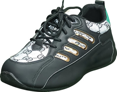 rafi_traders Men_Black_and_Gold_Designer_Sneakers Sneakers For Men(Black , 6.5)