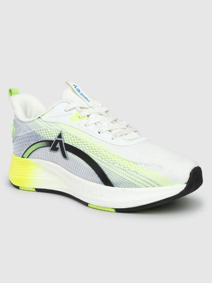 action Athleo BULLET 109 Stylish Lightweight Comfortable Sports Lace Up Running Shoes For Men(White, Green , 8)
