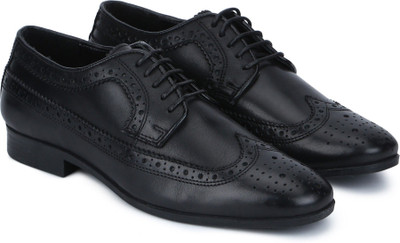 LEE COOPER Leather Casual Lace-Up Stylish Lightweight and Comfortable Daily Wear Slip On For Men(Black , 9)