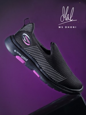 asian Sports Walking Shoes for Women | Memory Foam Insole Slip On Sneakers For Women(Black, Pink)