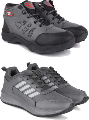 DRACKFOOT Casuals For Men(Black, Grey , 9)