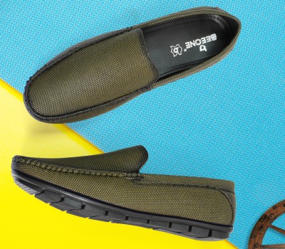 BeeOne Slip On For Men(Olive , 6)