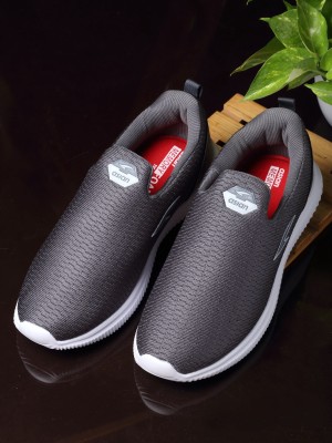 asian Superwalk-01 laceless sports shoes for men | Latest Stylish Casual sneakers for men without laces | running shoes for boys | Slip on grey shoes for running, walking, gym, trekking & party� Walking Shoes For Men(Grey)