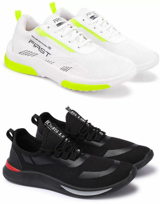 WELDONE 2 Pair Combo Stylish & Trendy Running Shoes For Men(Multicolor , 8)