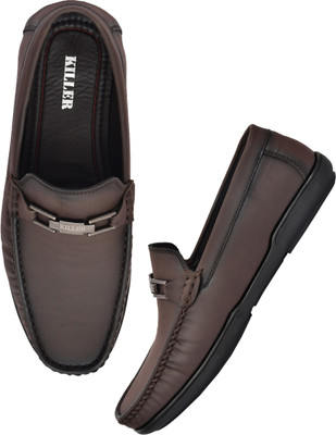 KILLER Loafer Shoes for Men | Formal & Casual Stylish, Lightweight Comfortable Wear Loafers For Men(Brown , 7)