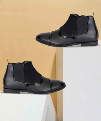 K' Footlance Boots For Men(Black , 8)