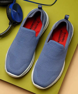action Athleo ATG 487 Comfortable Lightweight Breathable Sports Slip On Running Shoes For Men(Blue , 8)