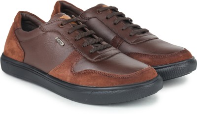 Zoom Shoes Genuine Leather A9175 Casuals For Men(Brown)
