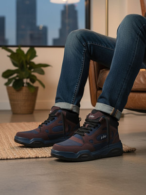 Knoos High Tops For Men(Maroon , 8)