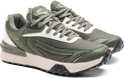 asian Powerkick-04 Men’s Sneakers | Stylish Lightweight Sports & Casual Shoes Sneakers For Men(Olive, White , 6)