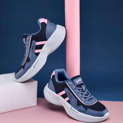 CAMPUS HALL Casual Shoes | Memory Insole Cushioning | Comfortable Mesh Upper | Lace-Up Sneakers For Women(Blue , 7)