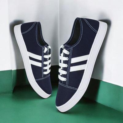 Free Kicks FK-camp Navy Lightweight Canvas Shoes For Men(Navy, White , 10)