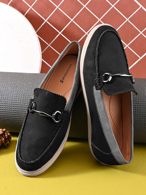 PROVOGUE SS26 Men's Casual Loafers Loafers For Men(Black , 8)